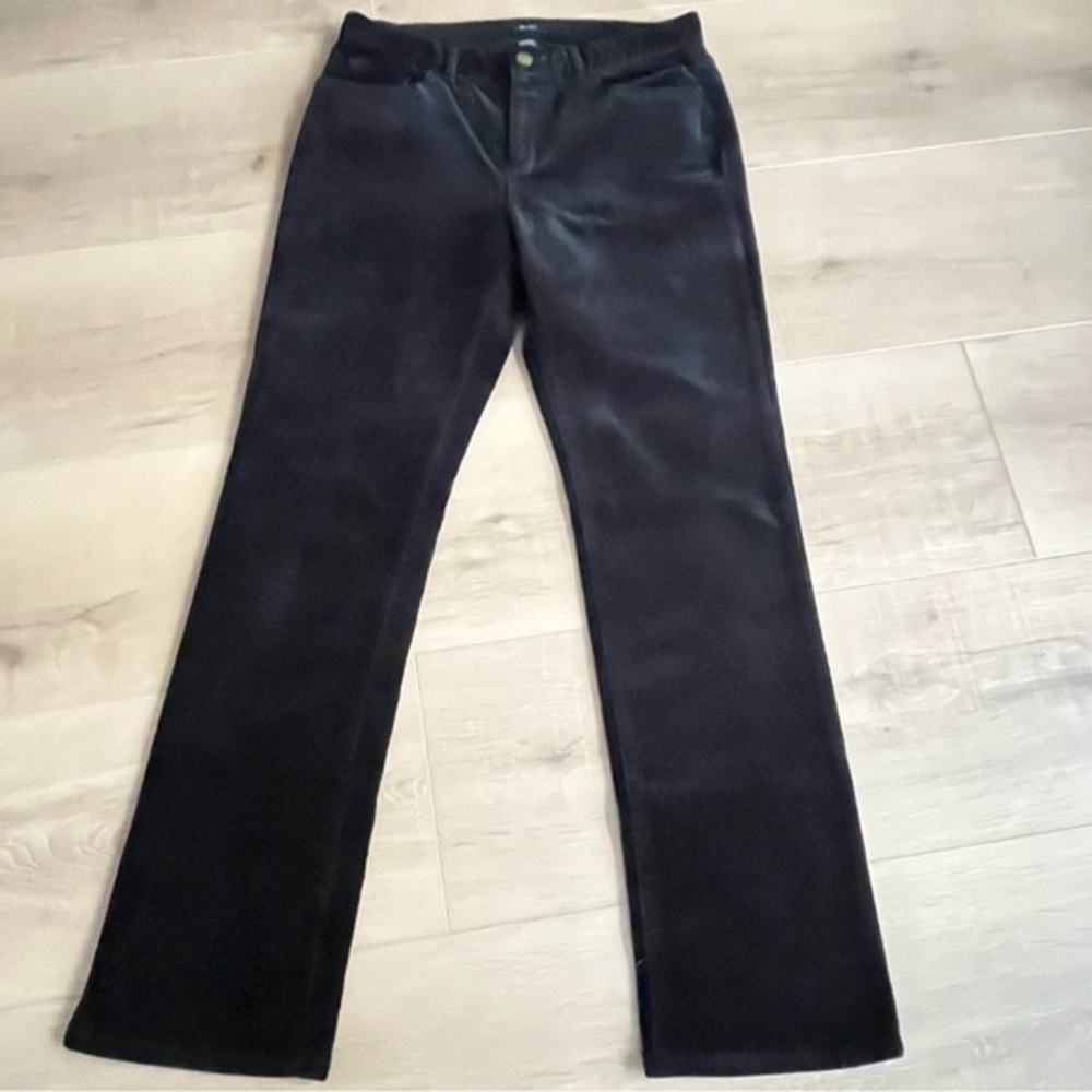 Chaps Corduroy Pants Women 10‎ Black Straight Cotton Stretch 31X30.5" Excellent